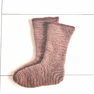 Naalbinding 35-37EU. Natural brown, viking socks