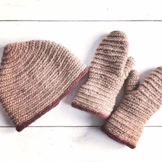 Naalbinding hat 53-56cm, and female gloves