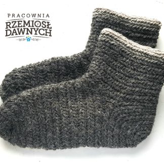 Naalbinding Socks for historical reenactors. Natural grey