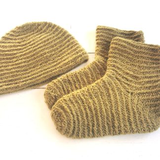 Naalbinding hat and socks EU 44-45, nadelbinden set